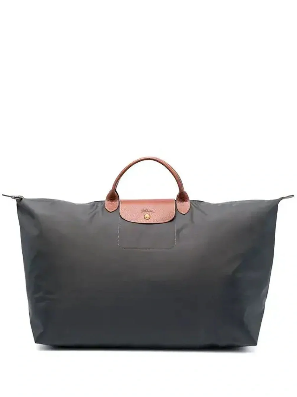 Longchamp Le Pliage XL Travel Bag Gunmetal Gray Weekender Carry-On